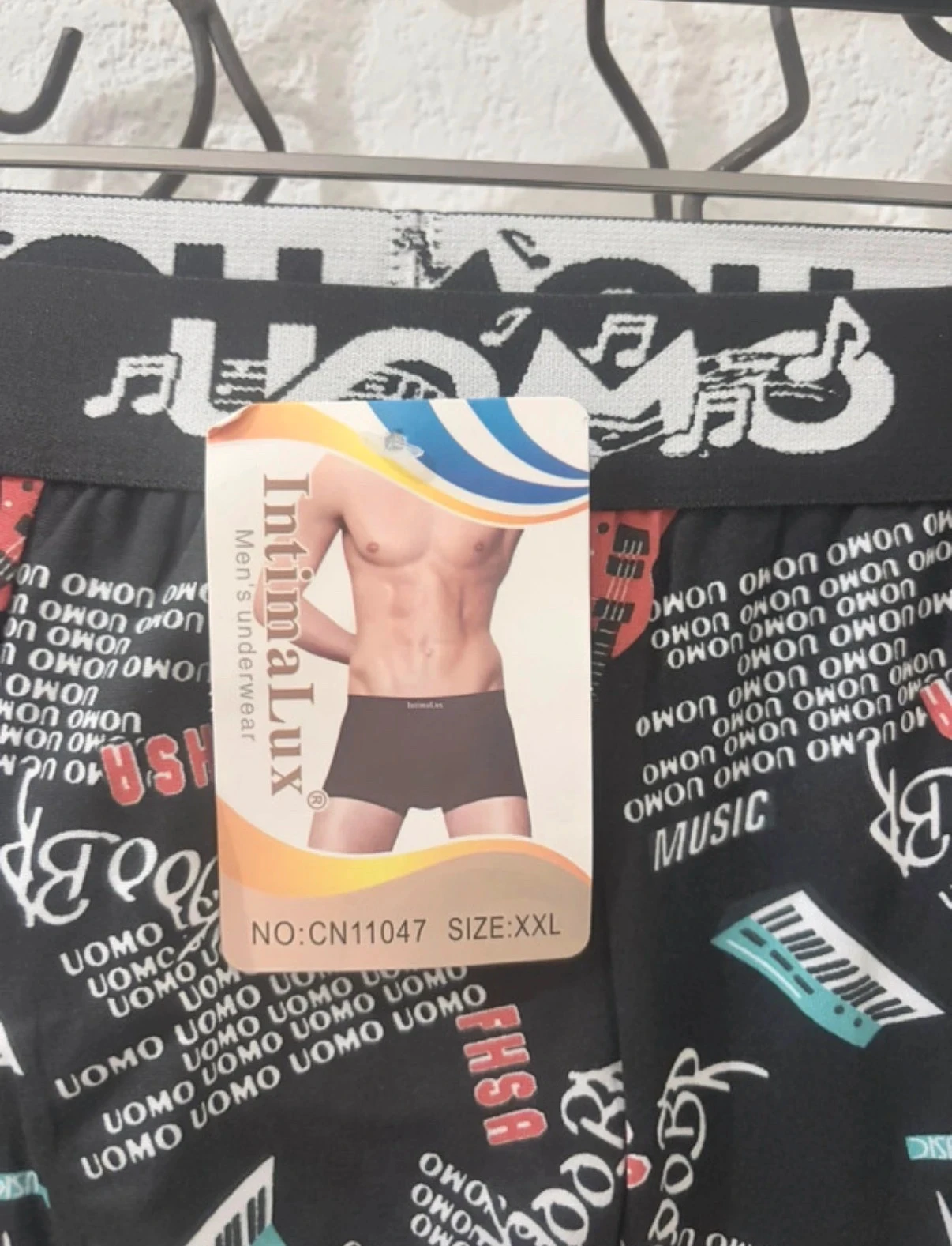 Boxer para hombre IntimaLux Nuevo 🎶 Motivo Música - Talla XXL – photo 4